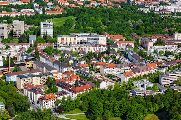 Vista aérea de Munich, Alemania