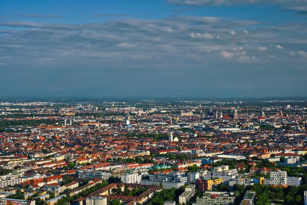 Foto vista aérea de múnich múnich baviera alemania