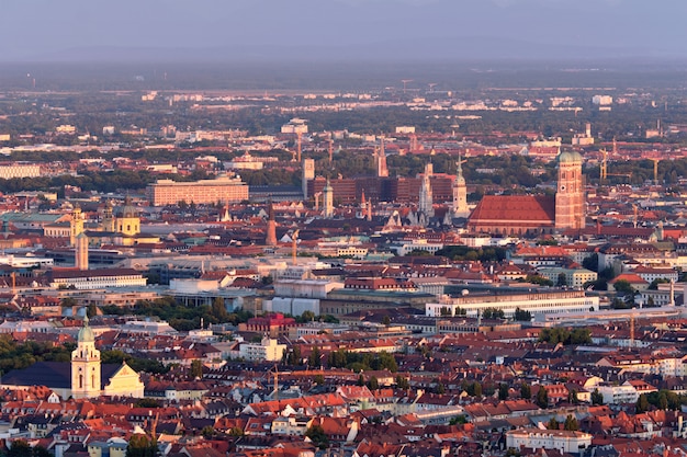 Vista aérea de Munich. Munich, Baviera, Alemania