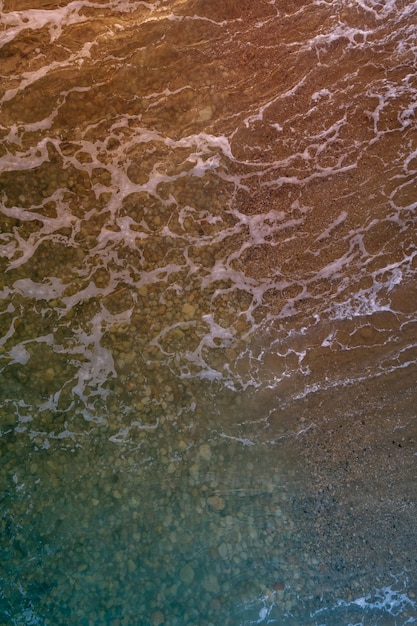 Vista aérea na praia.