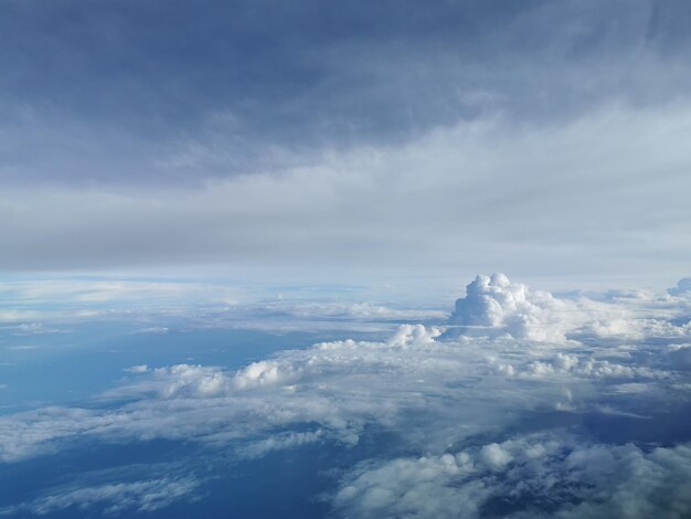 Foto vista aérea de las nubes en el cielo