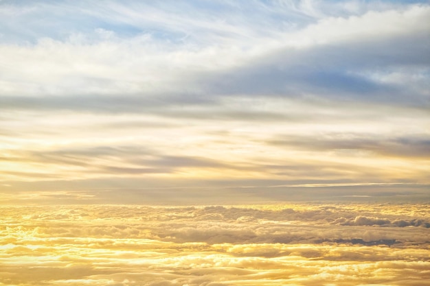 Foto vista aérea de las nubes en el cielo