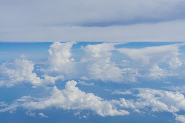 Vista aérea de las nubes en el cielo