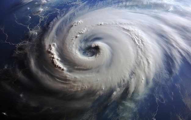 Vista aérea del ojo del ciclón espacial Gaze