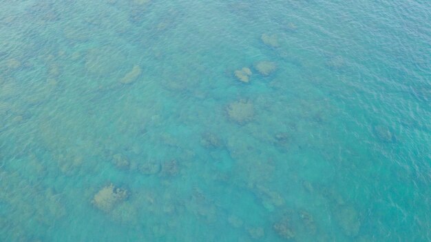 Vista aérea, paisagem, de, água, mar