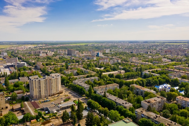 Vista aérea del paisaje de la ciudad