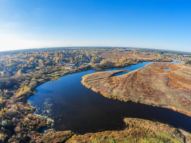 Foto vista aérea del paisaje contra el cielo azul