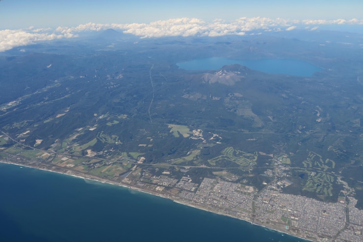 Foto vista aérea del paisaje contra el cielo