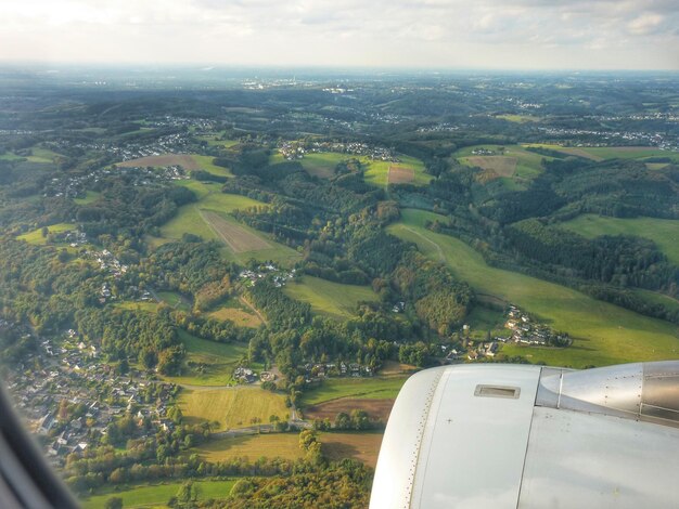 Foto vista aérea del paisaje contra el cielo