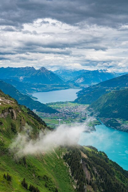 Foto vista aérea del paisaje contra el cielo