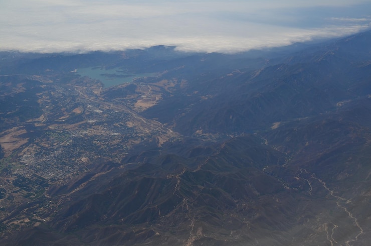Foto vista aérea de un paisaje dramático