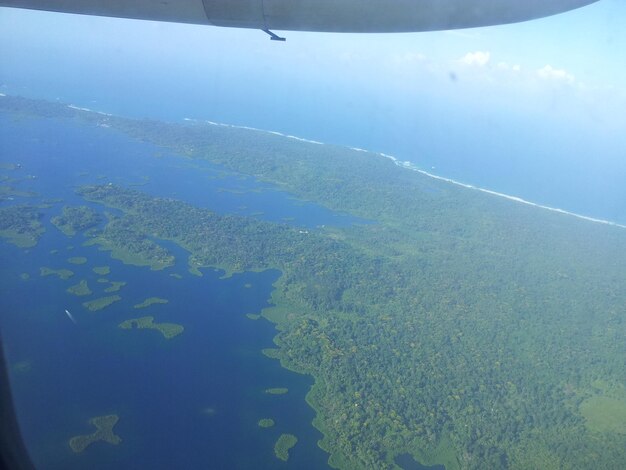 Foto vista aérea del paisaje marino