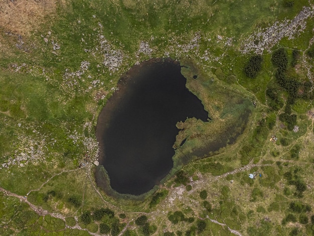 Vista aérea Paisaje Montaña Seguimiento del rastro del turismo