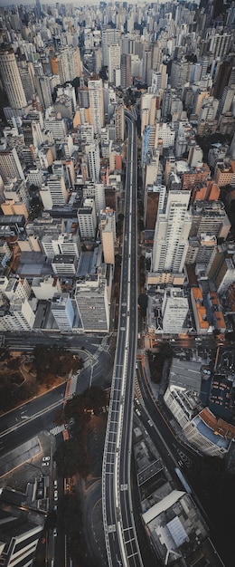 Foto vista aérea del paisaje urbano contra el cielo