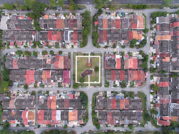 Vista aérea del paisaje urbano