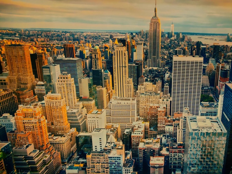 Foto vista aérea del paisaje urbano