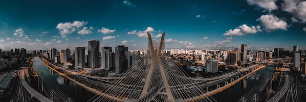 Foto vista aérea del paisaje urbano