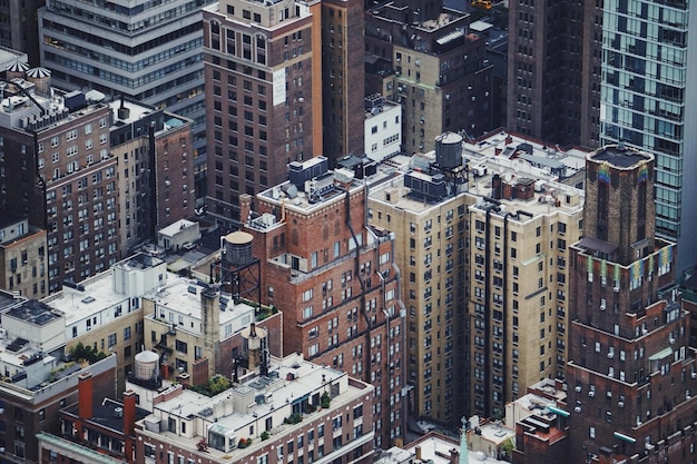 Foto vista aérea del paisaje urbano