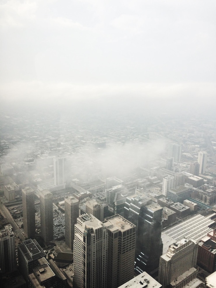 Foto vista aérea del paisaje urbano