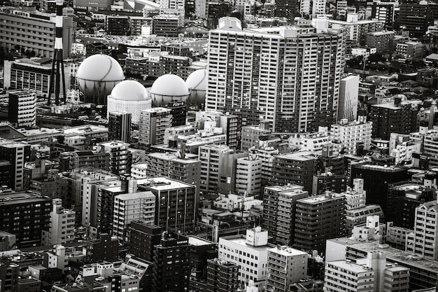 Foto vista aérea del paisaje urbano