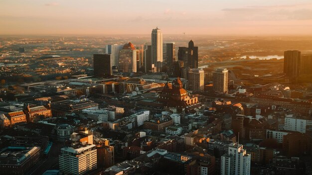 Vista aérea del paisaje urbano