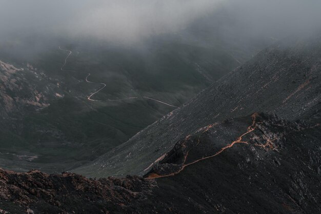 Foto vista aérea del paisaje