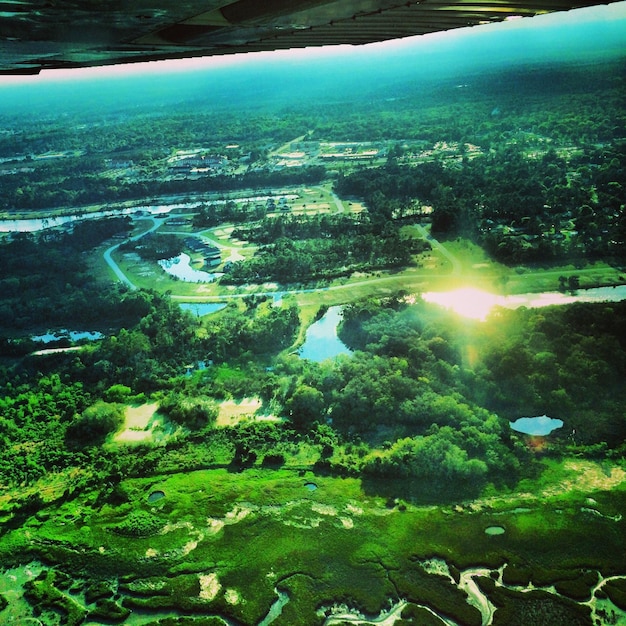 Foto vista aérea del paisaje