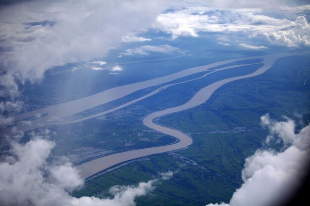 Foto vista aérea del paisaje