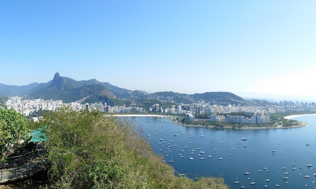 Vista aérea panorámica de la ciudad de Río de Janeiro, Brasil