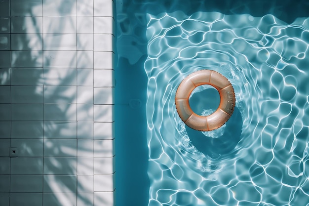 Vista aérea de una piscina de lujo