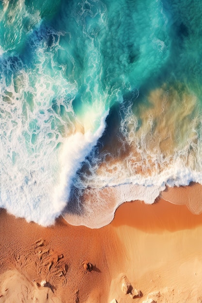 una vista aérea de una playa aislada