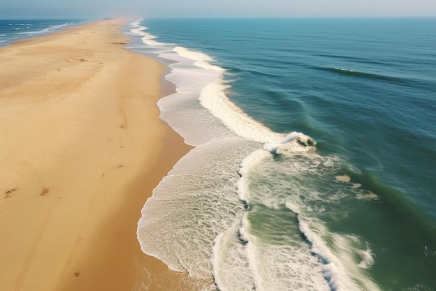 vista aérea de una playa de arena