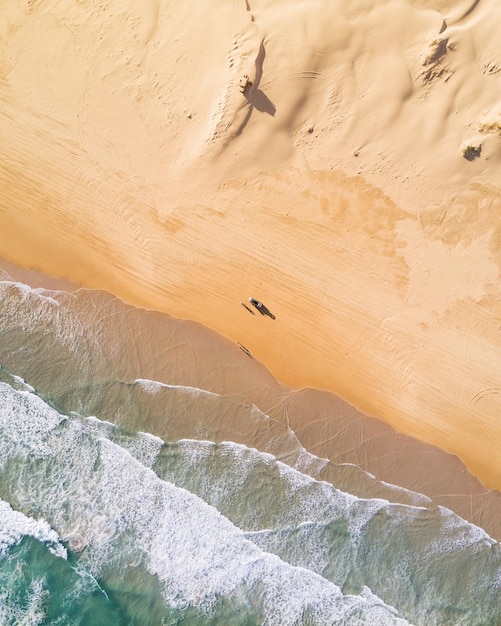 Foto vista aérea de la playa