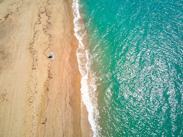 Vista aérea de una playa