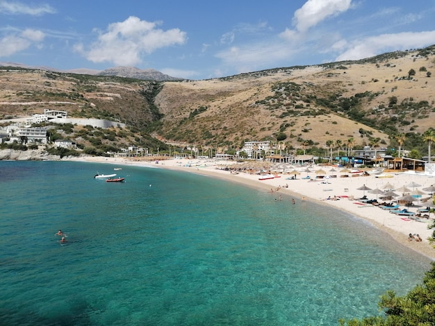 Vista aérea de una playa