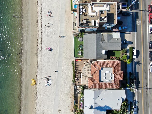 Vista aérea de las playas de Mission Bay en San Diego, California