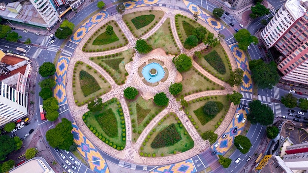 Vista aérea de la plaza Raúl Soares Belo Horizonte Minas Gerais Brasil Centro de la ciudad