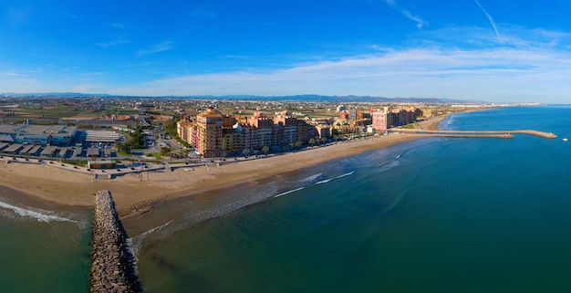 Vista aérea de Port Saplaya Valencia España