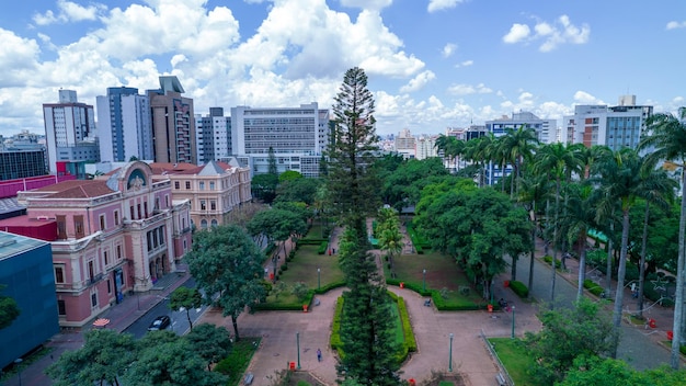 Vista aérea de Praca da Liberdade en Belo Horizonte Minas Gerais Brasil