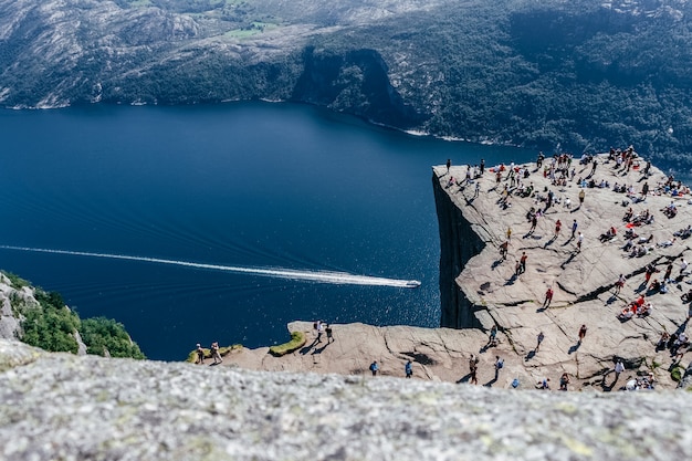 Vista aérea de Preikestolen, Noruega