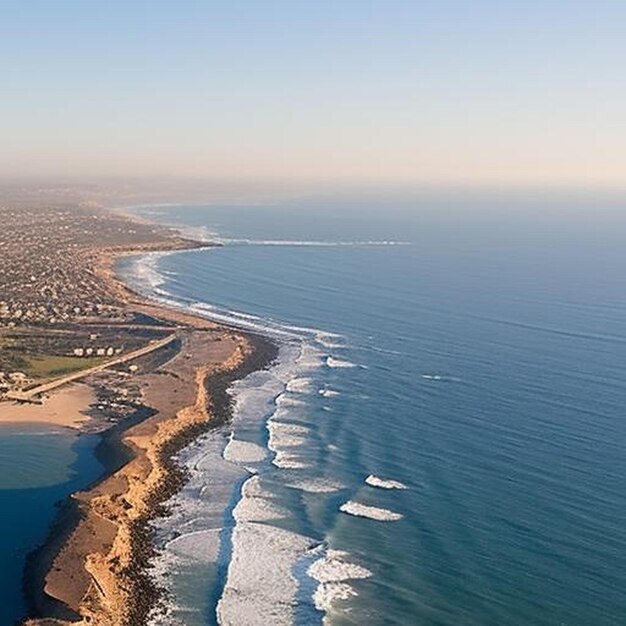 Foto vista aérea del puerto de imsouane