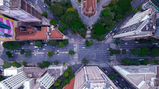 Vista aérea de la región central de Belo Horizonte Minas Gerais Brasil edificios comerciales