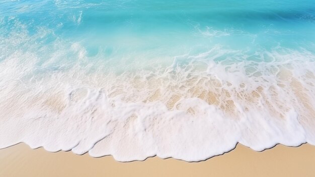 Foto una vista aérea revela una playa de arena abstracta adornada con patrones hipnotizantes complementados por tr