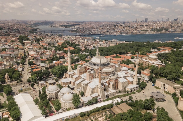 Vista aérea de Santa Sofía en Estambul