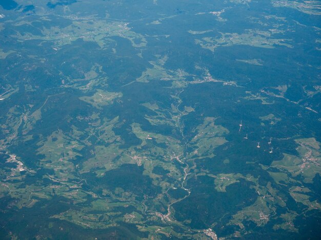 Vista aérea de la selva negra