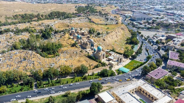 Vista aérea de ShahiZinda en Samarcanda