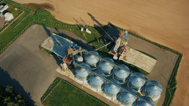 Vista aérea de los silos