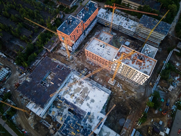 Vista aérea del sitio de construcción