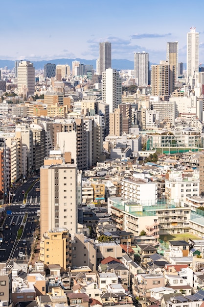 Foto vista aérea de tokio rascacielos shinjuku.