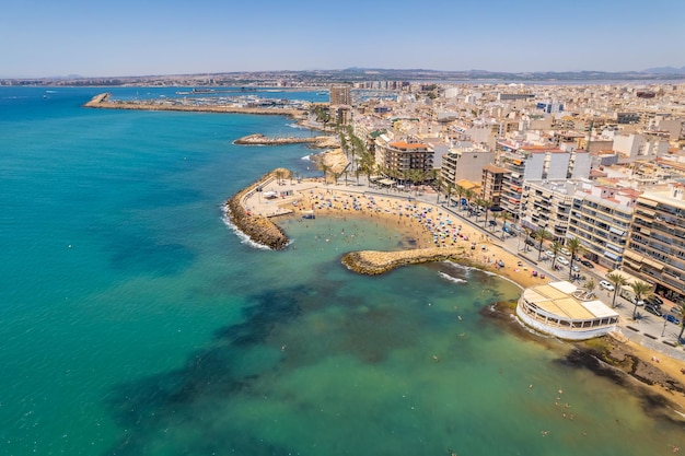 Foto vista aérea de torrevieja provincia de alicante sur de españa costa blanca españa